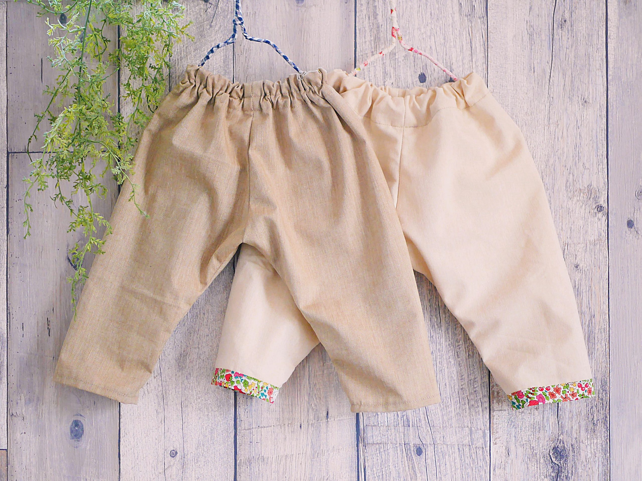 型紙1枚で作れるリラックスパンツの作り方|初心者向け子供服