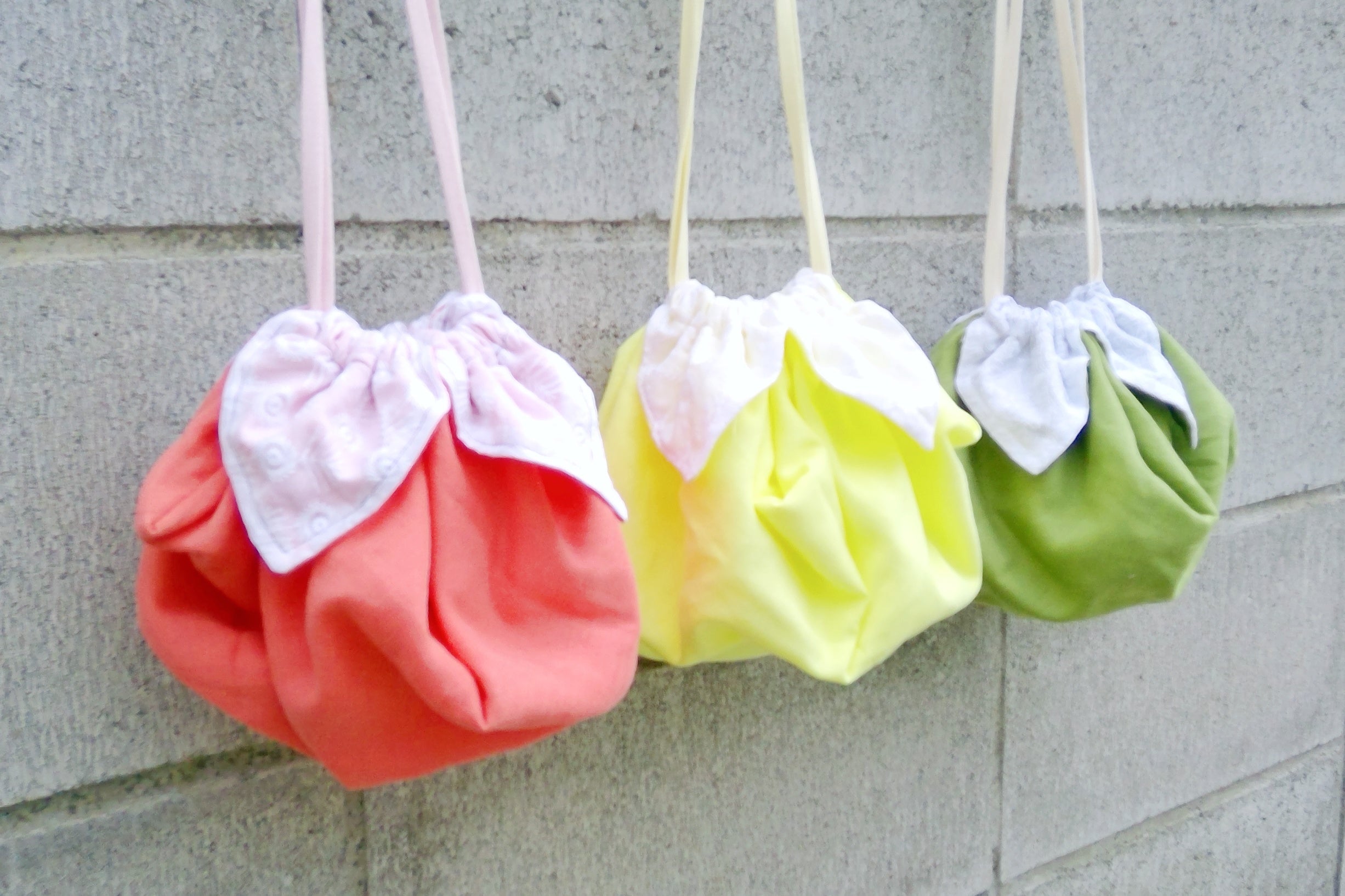 簡単!かわいい花巾着の作り方