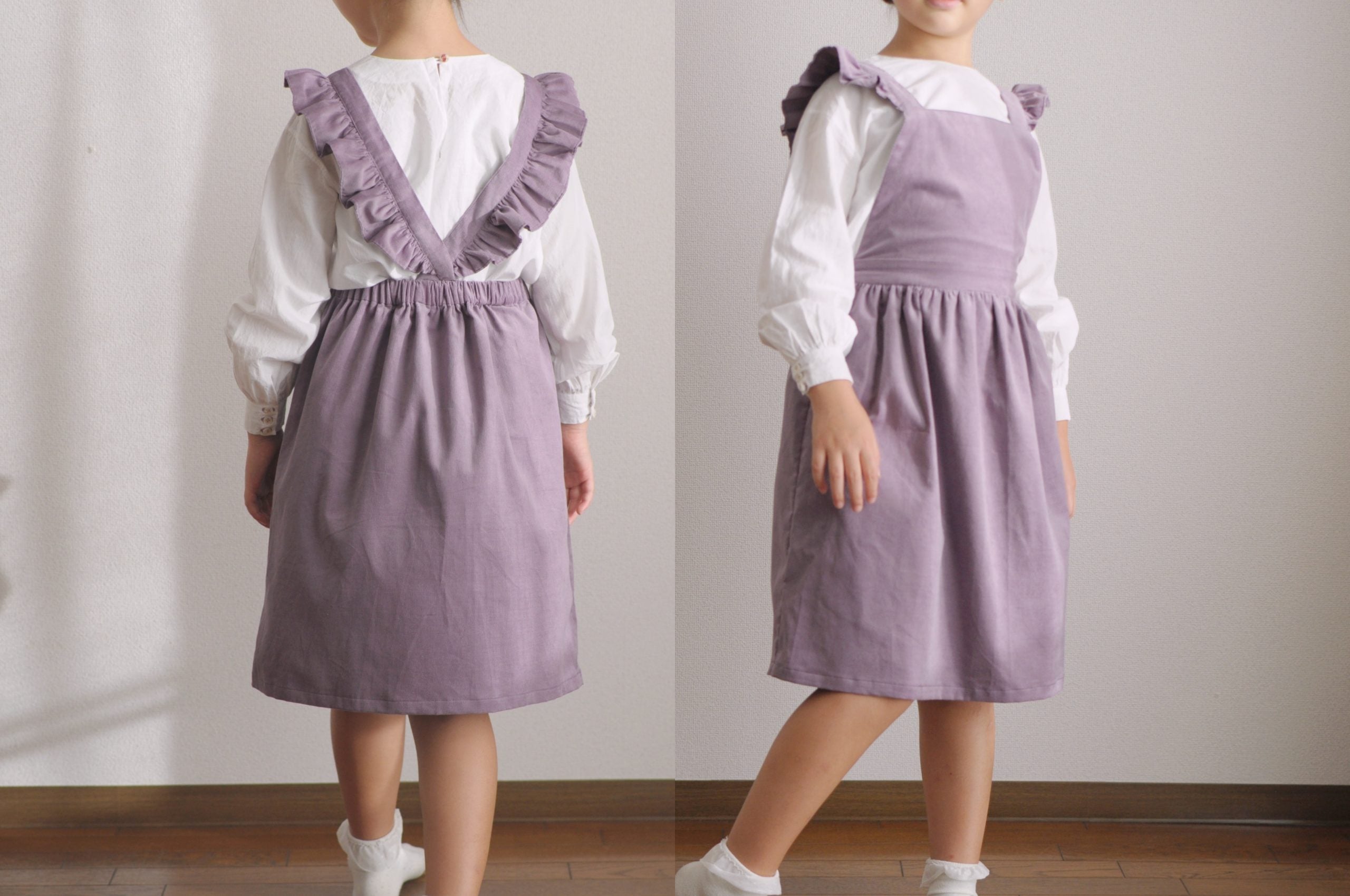 キッズエプロンワンピースの作り方【1mで簡単】80〜140cm