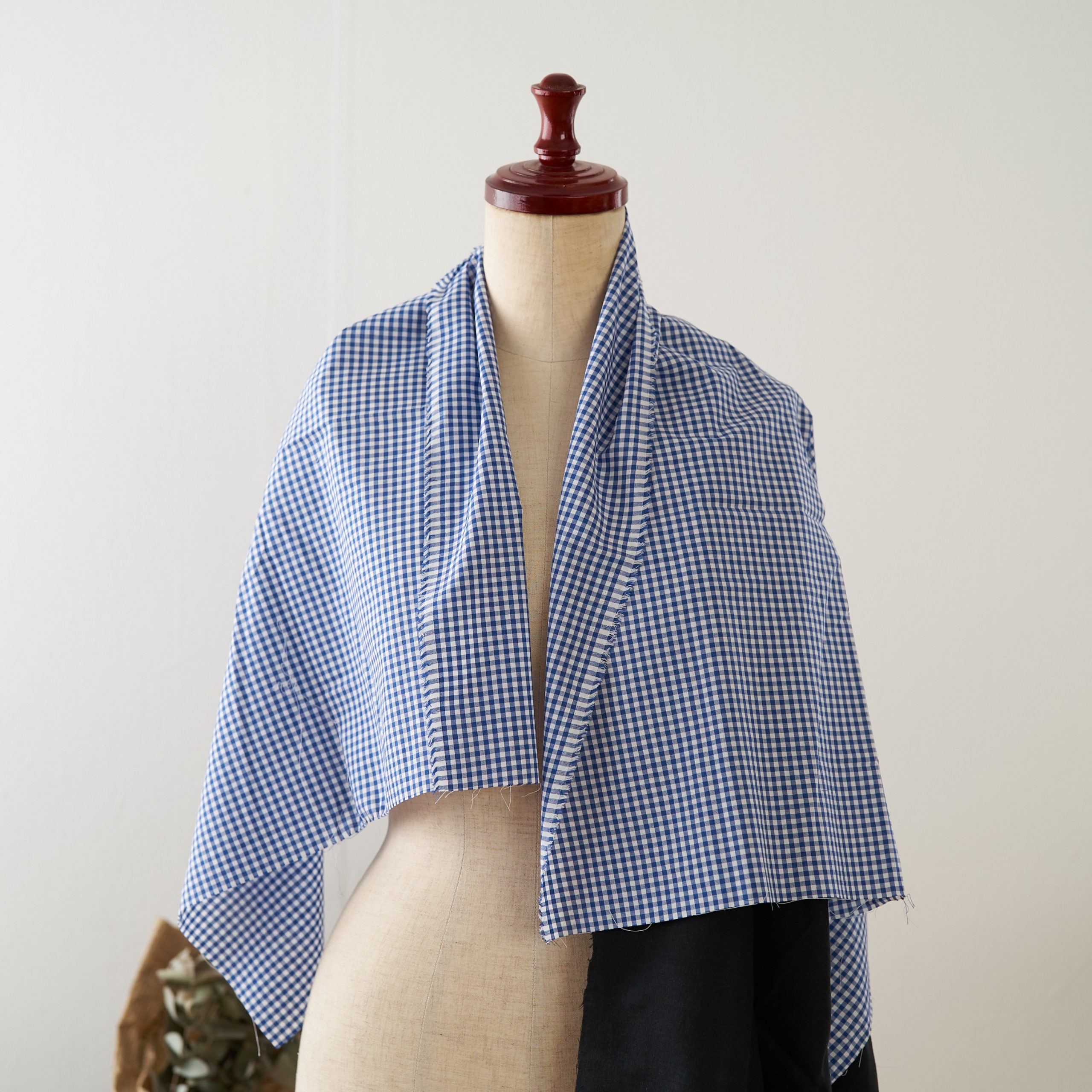 綿ポリハーフダンガリー透け感