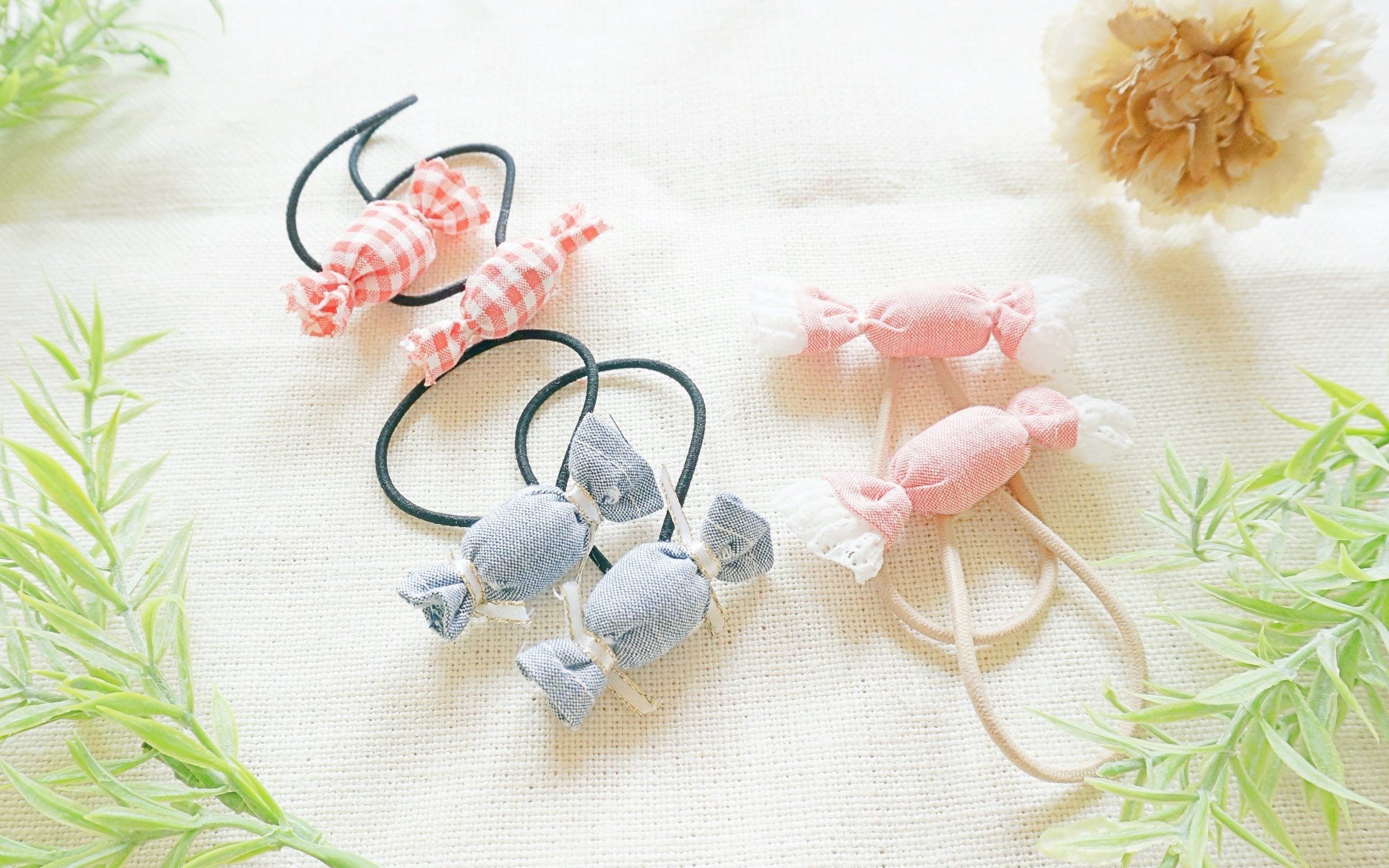 キャンディヘアゴムの作り方|手縫いOK!簡単はぎれ活用