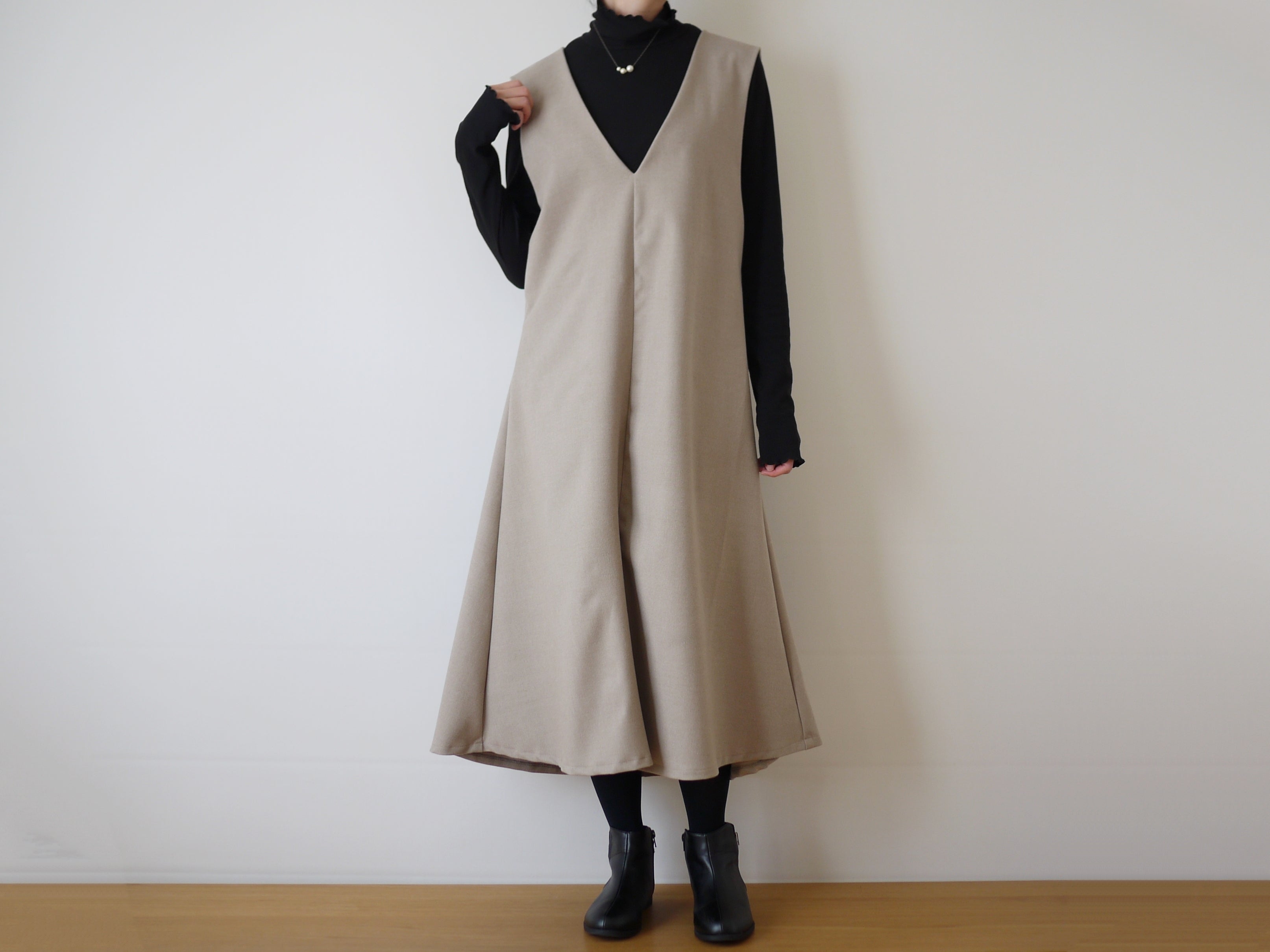 【作例】2-002 ジャンパースカートの型紙