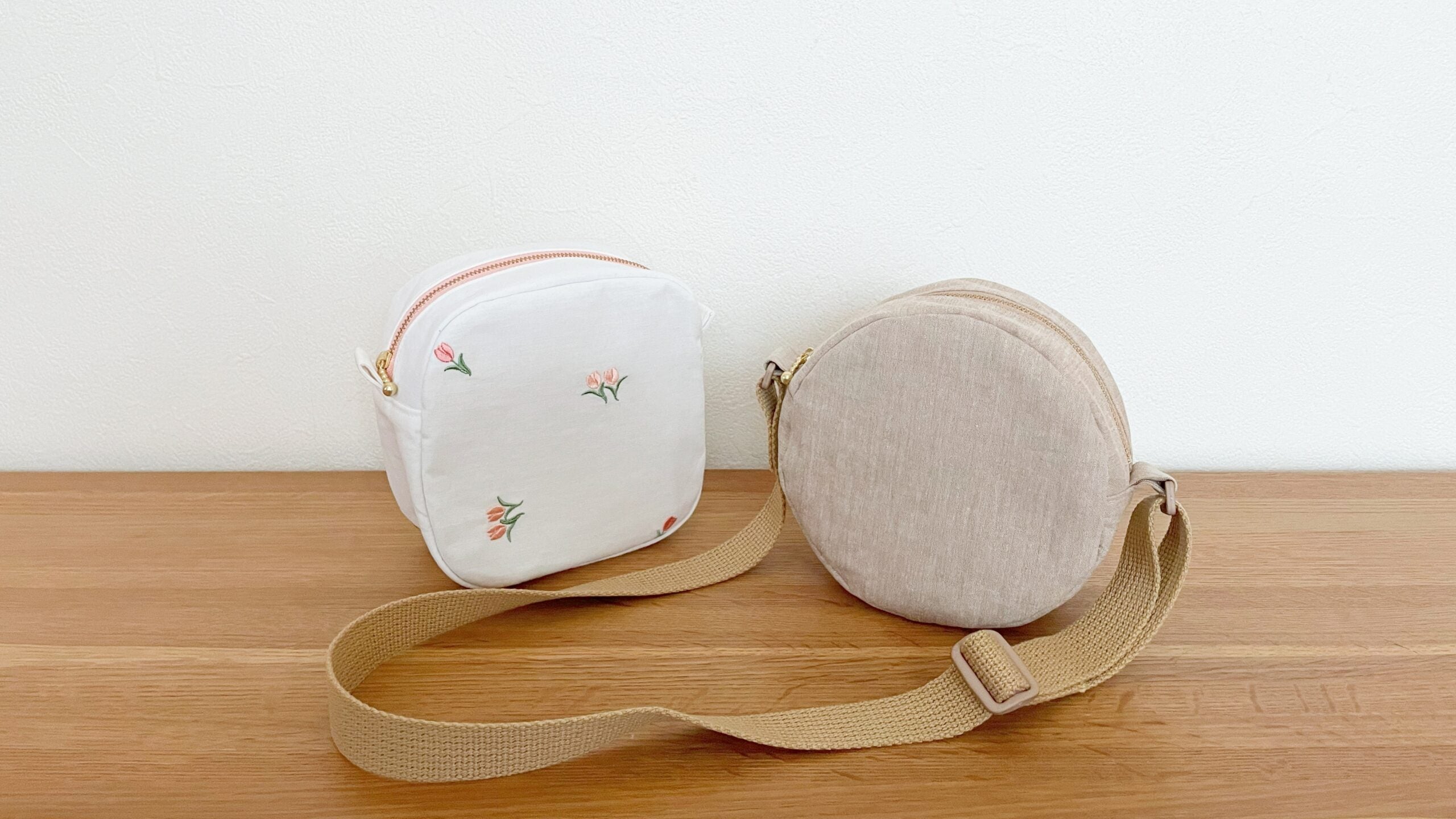 【オリジナル型紙】10-041ラウンドポーチの作り方