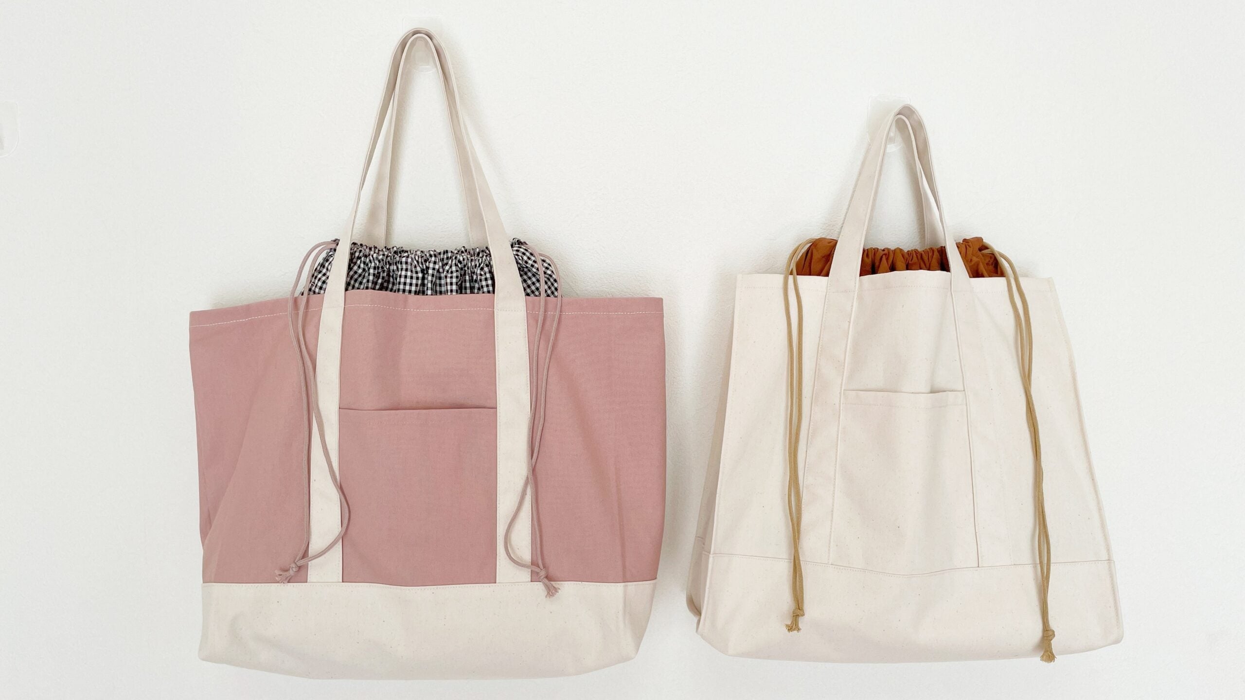 【オリジナル型紙】10-047 2wayトートバッグの作り方