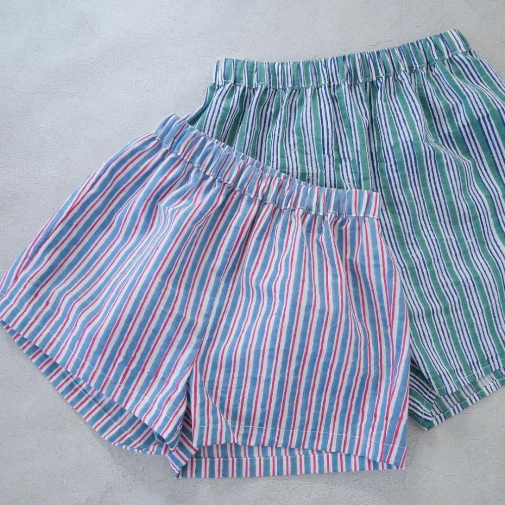 男女兼用ゆるっとキッズハーフパンツの型紙4サイズ入り