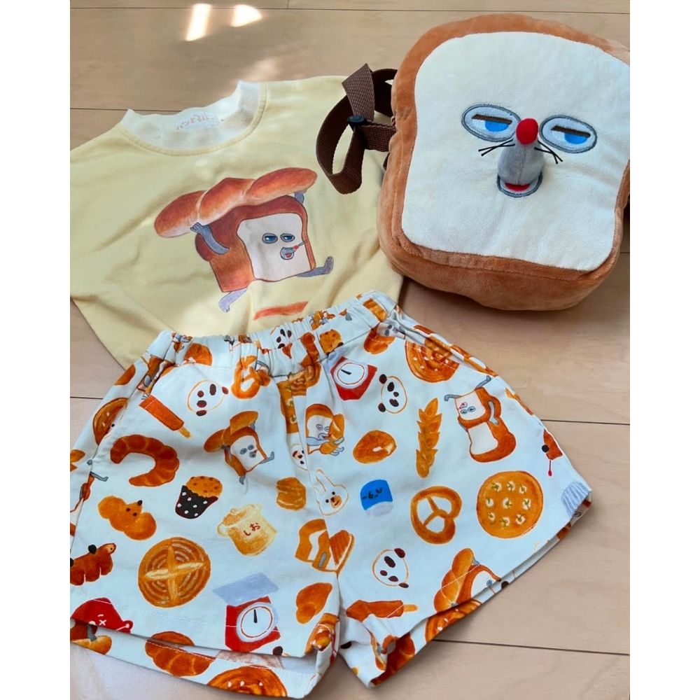 男女兼用ゆるっとキッズハーフパンツの型紙4サイズ入り