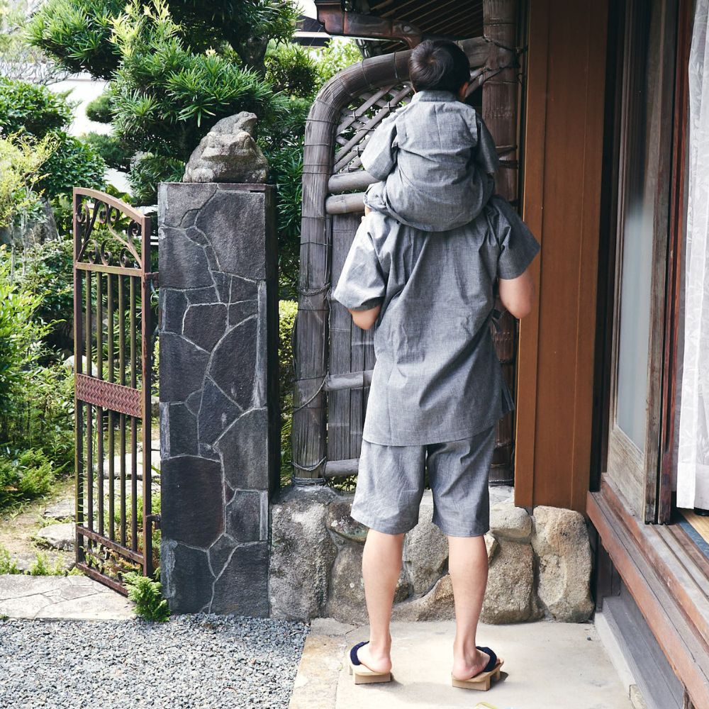 1-010親子お揃いゆるっとハーフパンツ100~XLの11サイズワンサイズ型紙別紙A4仕様書