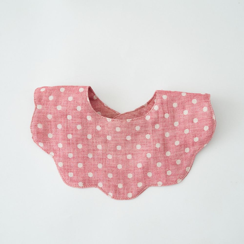 スタイかわいいおしゃれオシャレ簡単かんたん【縫い代付きで写さず切れる】くまみみスタイの型紙