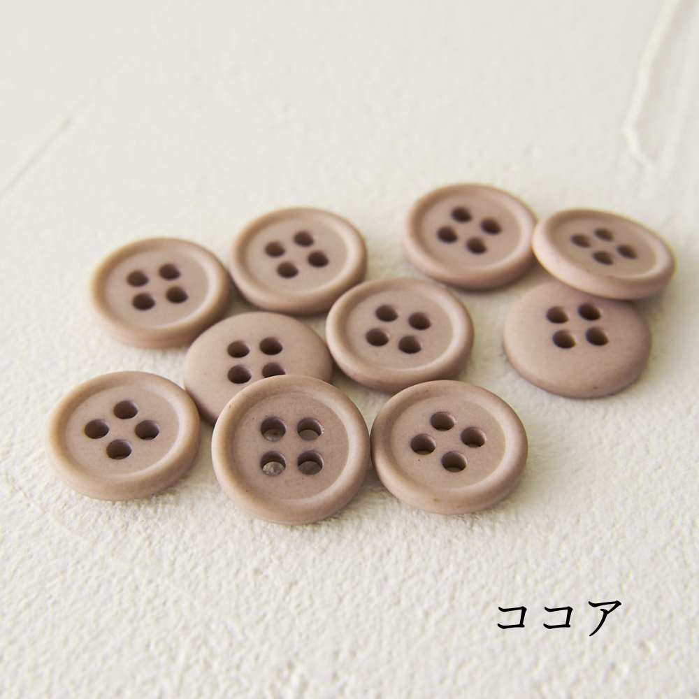 オリジナル副資材 マットカラーボタン 11.5mm 全38色【No.3】14カラー 10個入 【商用可能】