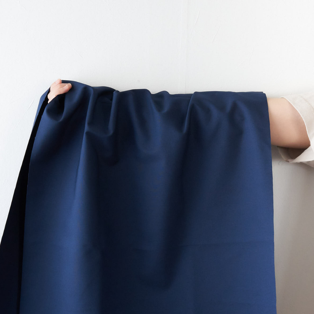 綿ポリ混紡16sツイル#23ネイビーブルー