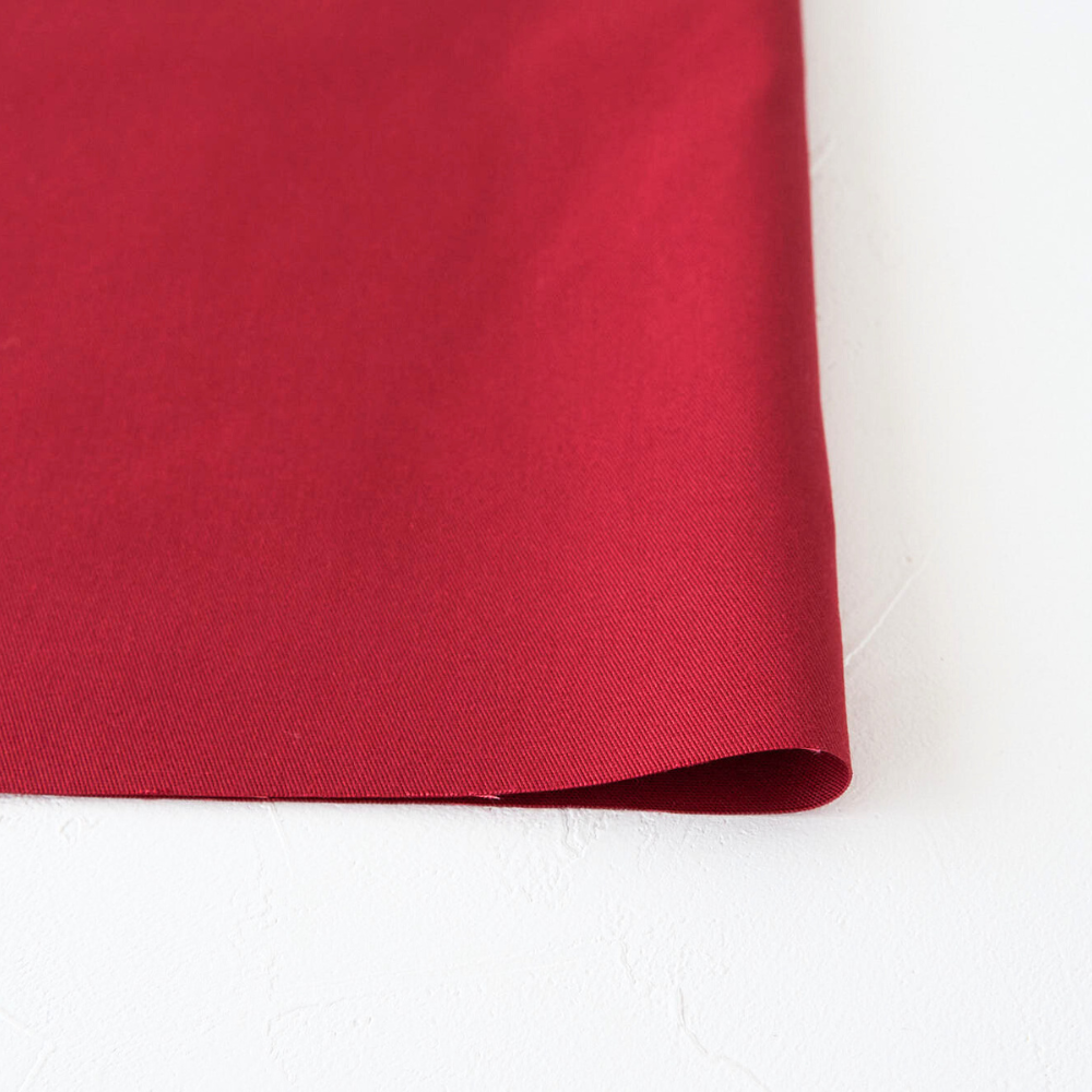 綿ポリ混紡16sツイル#27ワインレッド