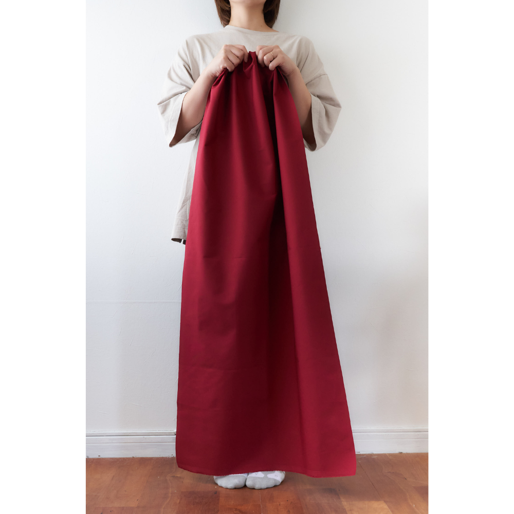 綿ポリ混紡16sツイル#27ワインレッド