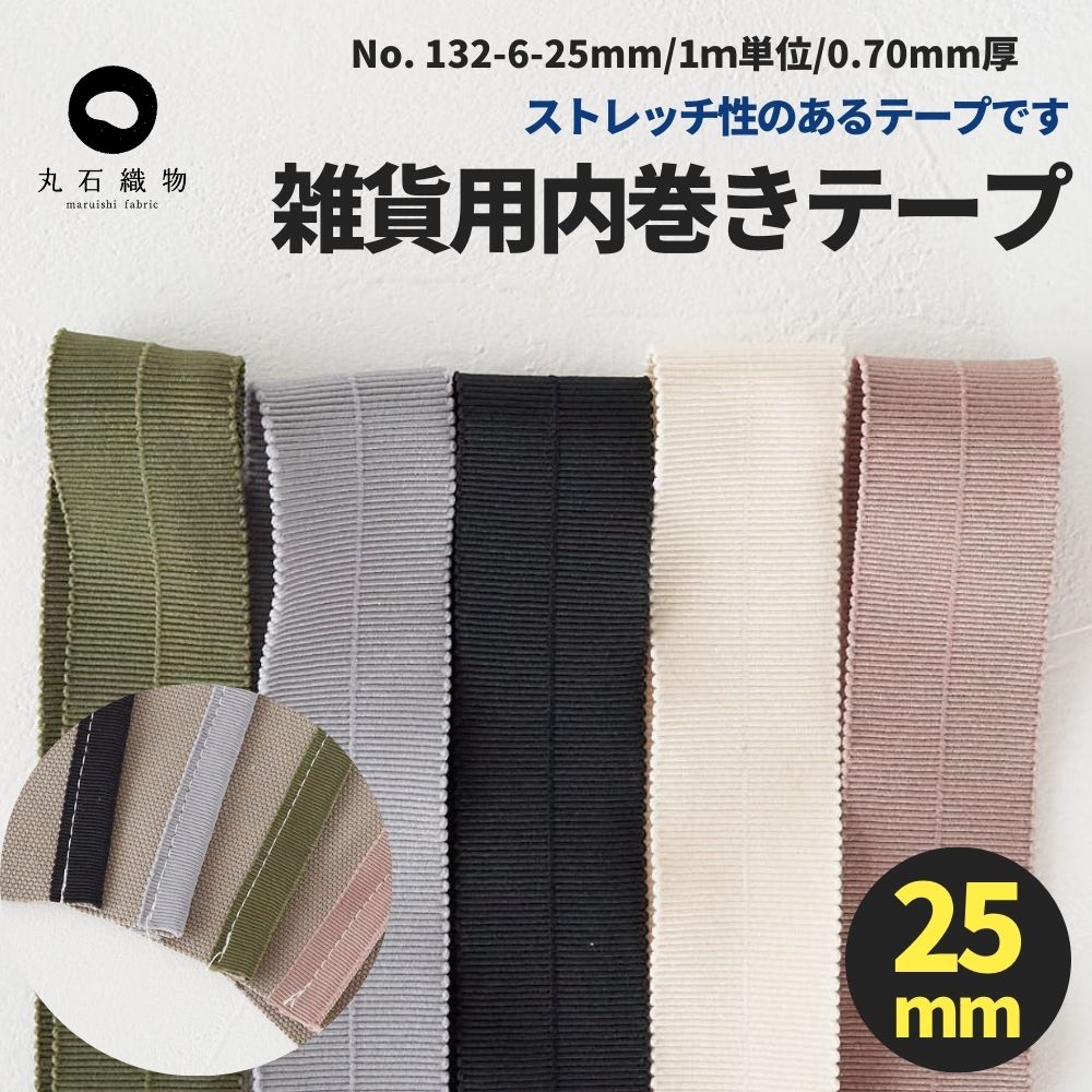 雑貨用内巻きテープ25mm