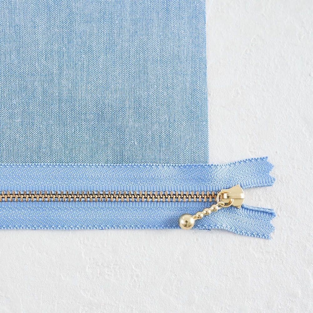 長さが選べる!玉付きファスナー ゴールド 12cm/20cm 全41色