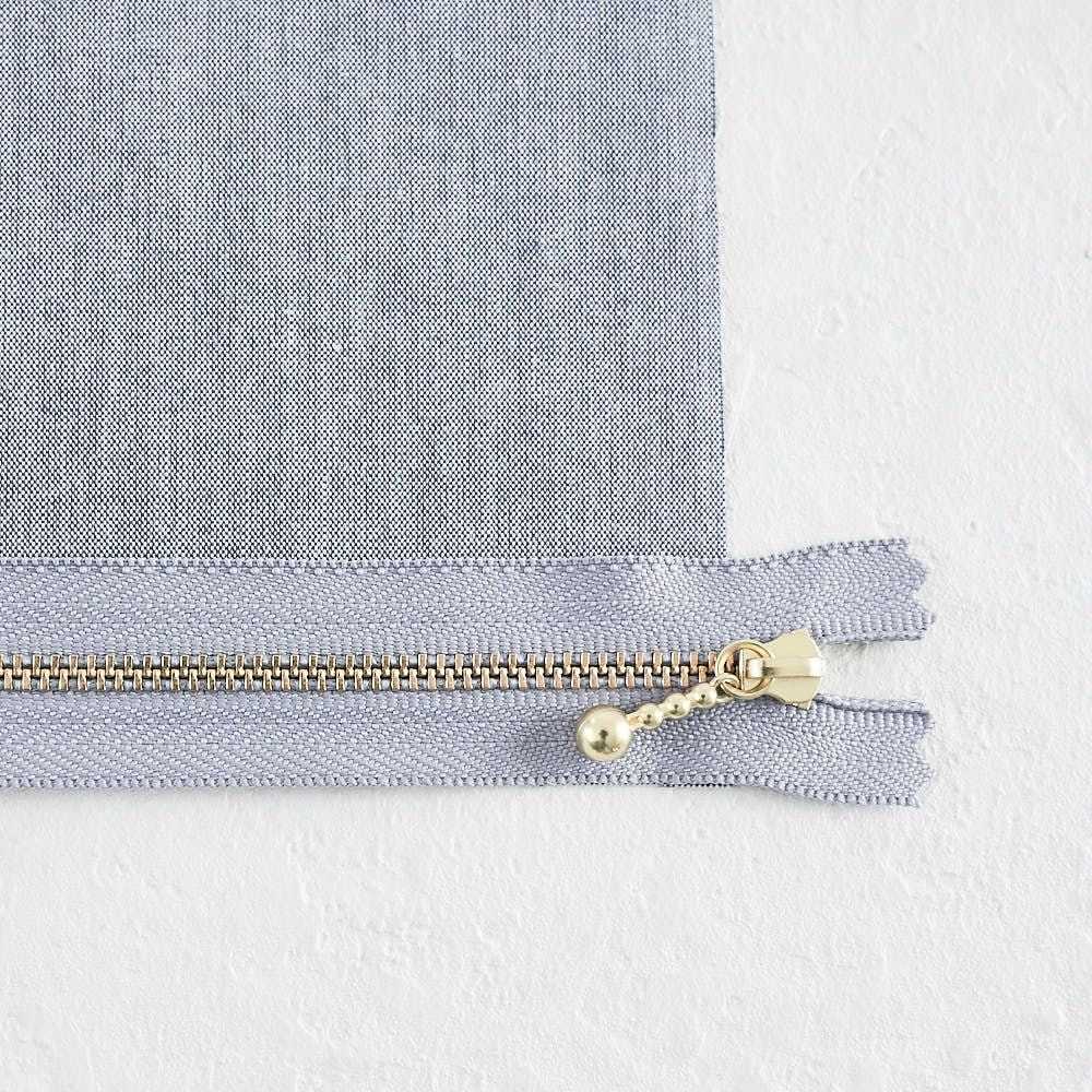 長さが選べる!玉付きファスナー ゴールド 12cm/20cm 全41色