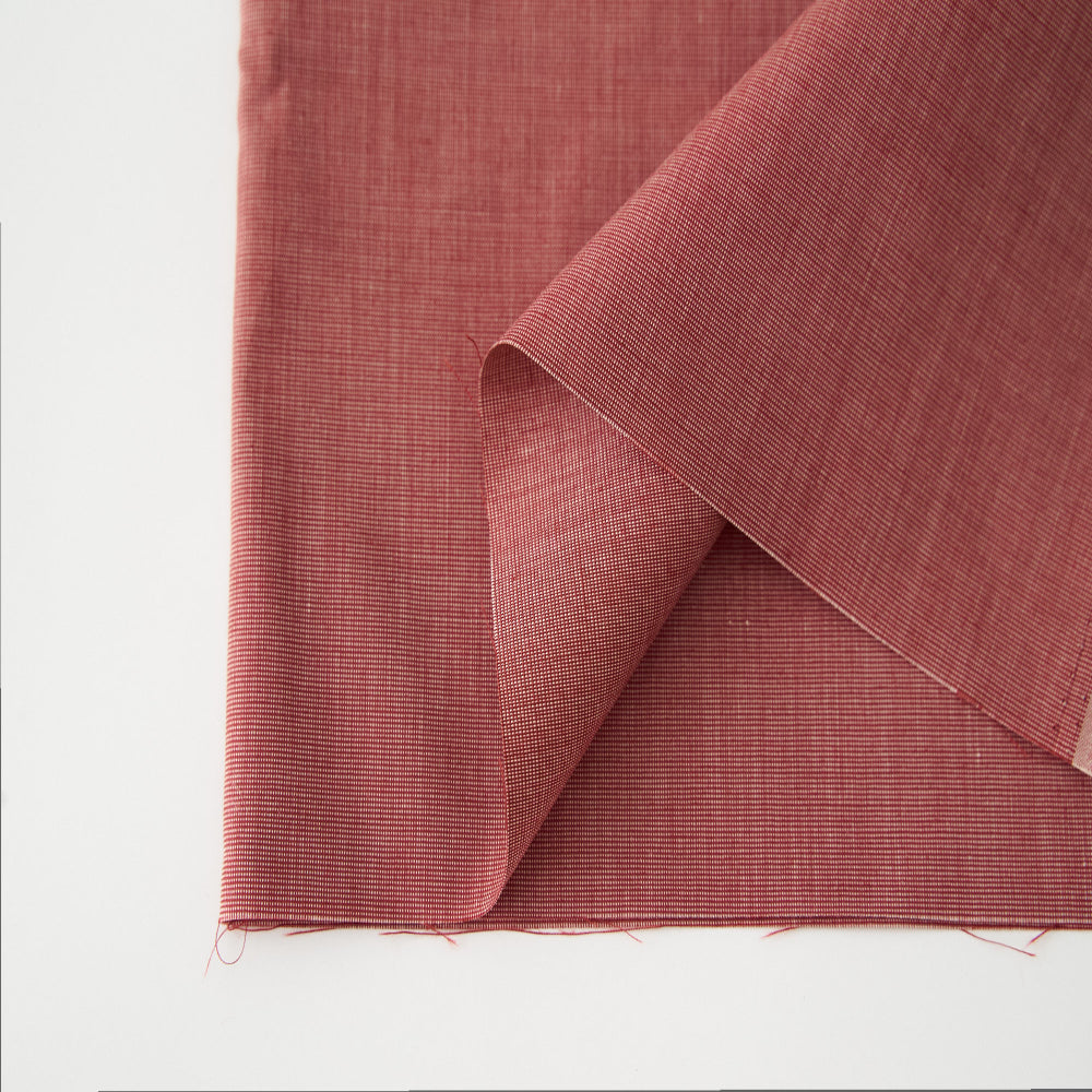 綿ポリ混紡ライトウェザー無地#Aエジプシャン・レッド