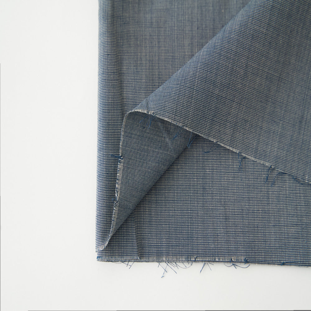 綿ポリ混紡ライトウェザー無地#Bアドニス・ブルー