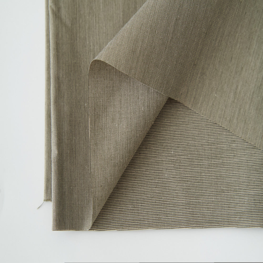 綿ポリ混紡ライトウェザーヘアラインストライプ#Dピスタチオ・グリーン