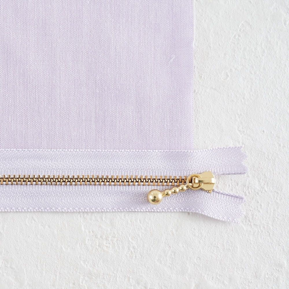 長さが選べる!玉付きファスナー ゴールド 12cm/20cm 全41色