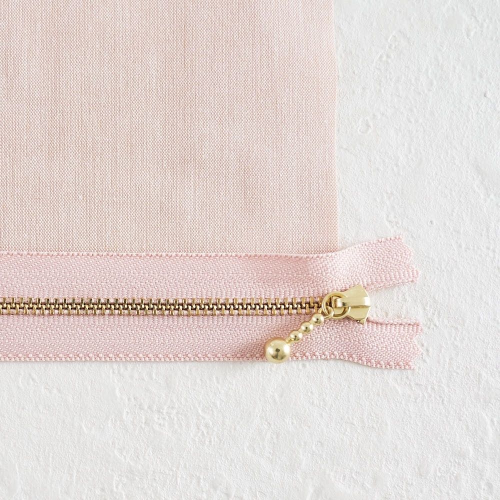 長さが選べる!玉付きファスナー ゴールド 12cm/20cm 全41色