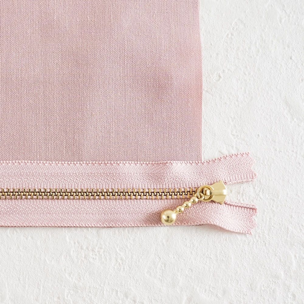 長さが選べる!玉付きファスナー ゴールド 12cm/20cm 全41色