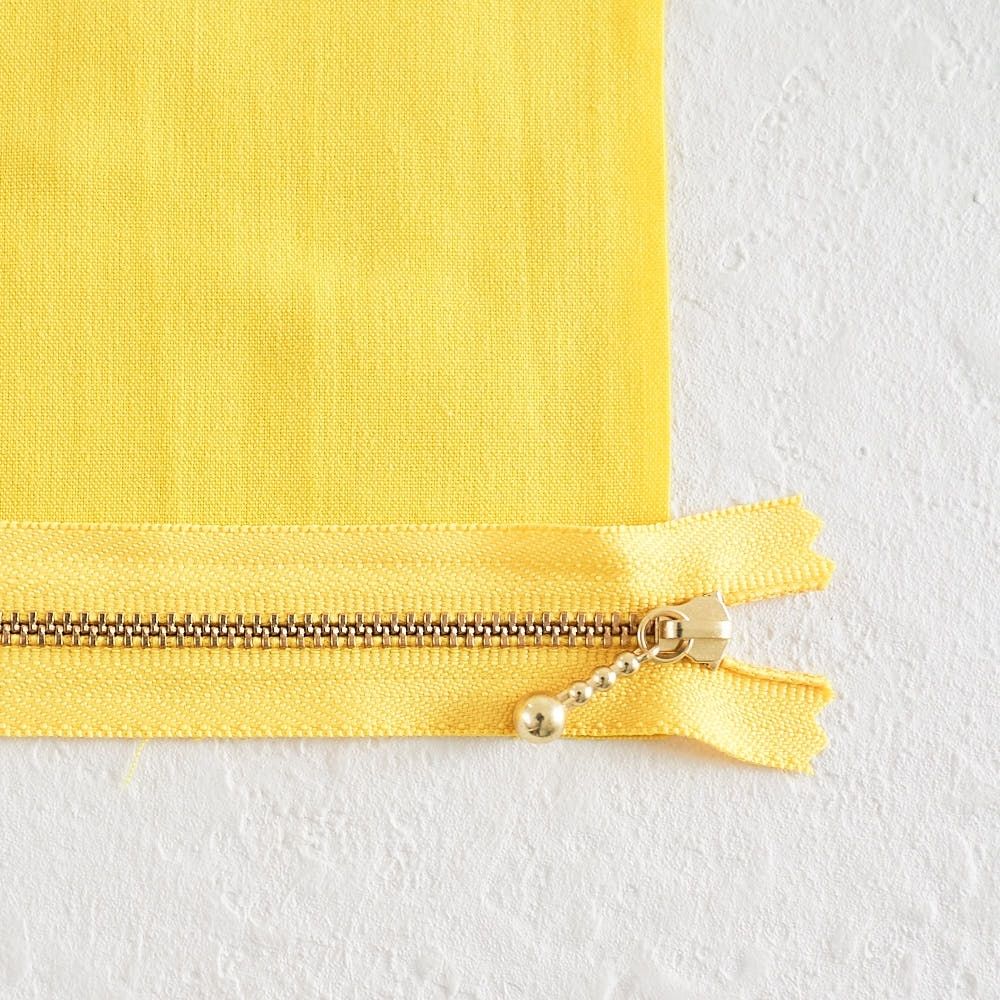 長さが選べる!玉付きファスナー ゴールド 12cm/20cm 全41色