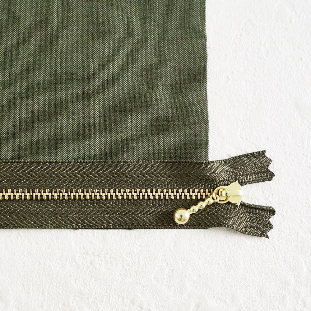 長さが選べる!玉付きファスナー ゴールド 12cm/20cm 全41色