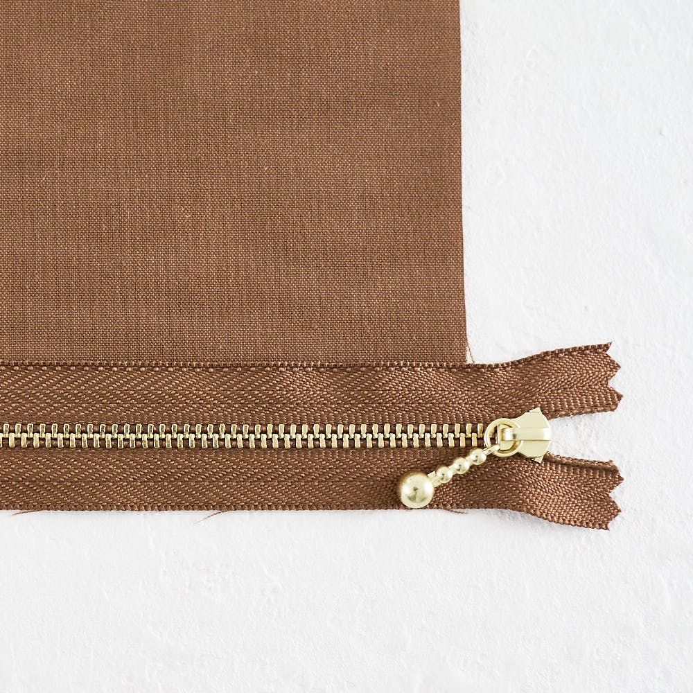 長さが選べる!玉付きファスナー ゴールド 12cm/20cm 全41色