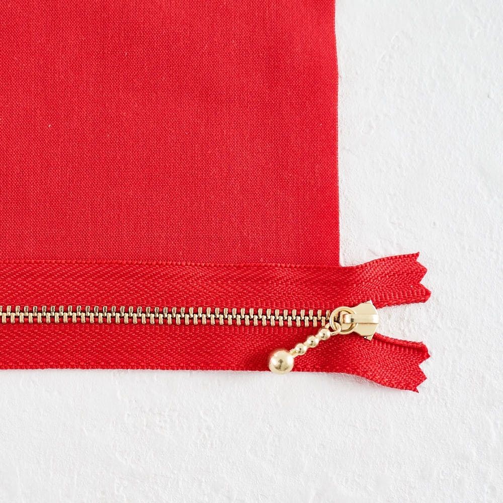 長さが選べる!玉付きファスナー ゴールド 12cm/20cm 全41色