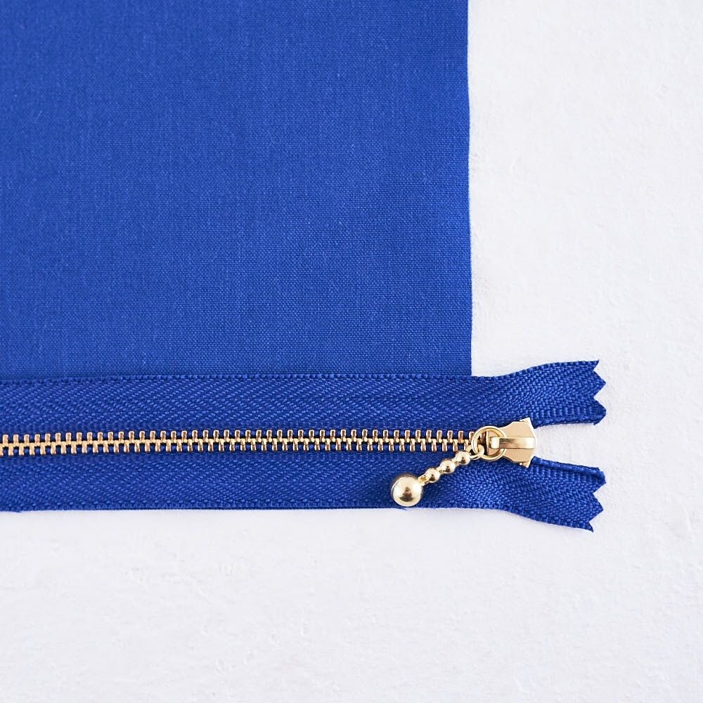 長さが選べる!玉付きファスナー ゴールド 12cm/20cm 全41色