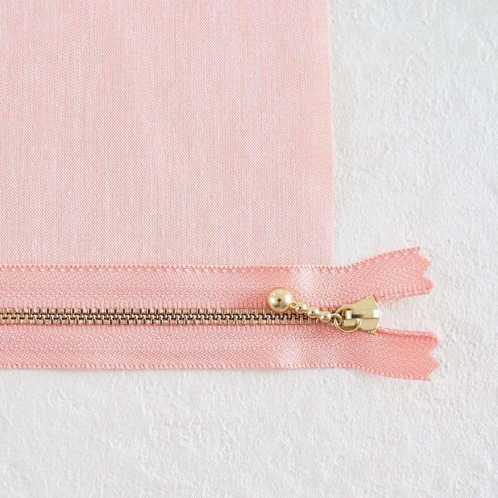 長さが選べる!玉付きファスナー ゴールド 12cm/20cm 全41色