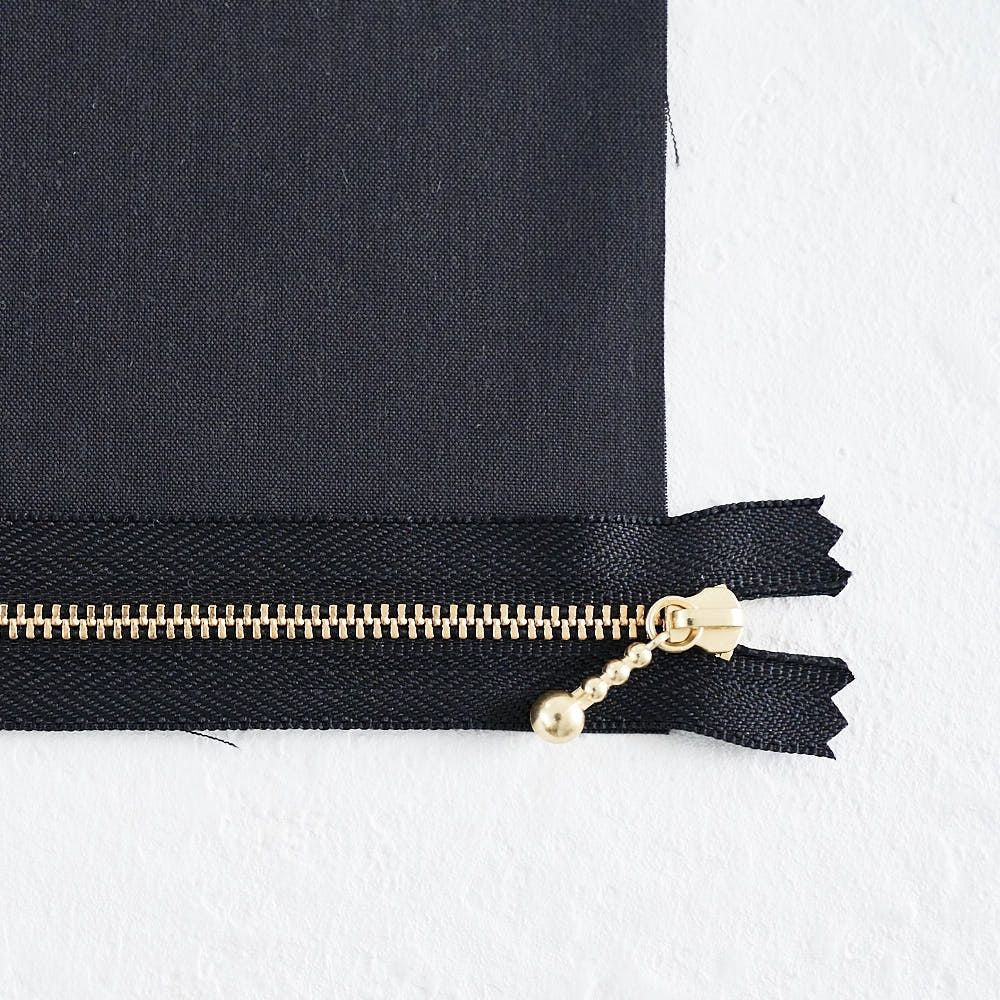 長さが選べる!玉付きファスナー ゴールド 12cm/20cm 全41色