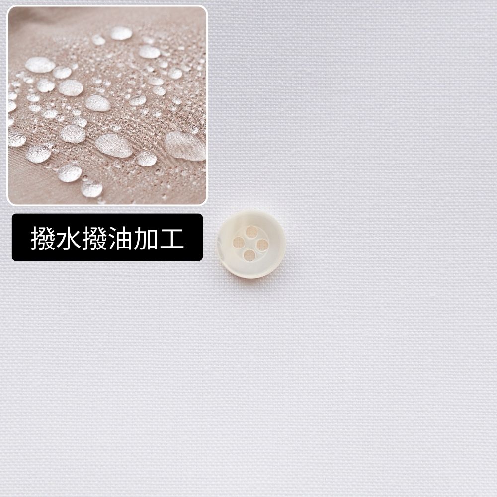 撥水撥油加工 綿ポリ交織ダンガリー#100ホワイト