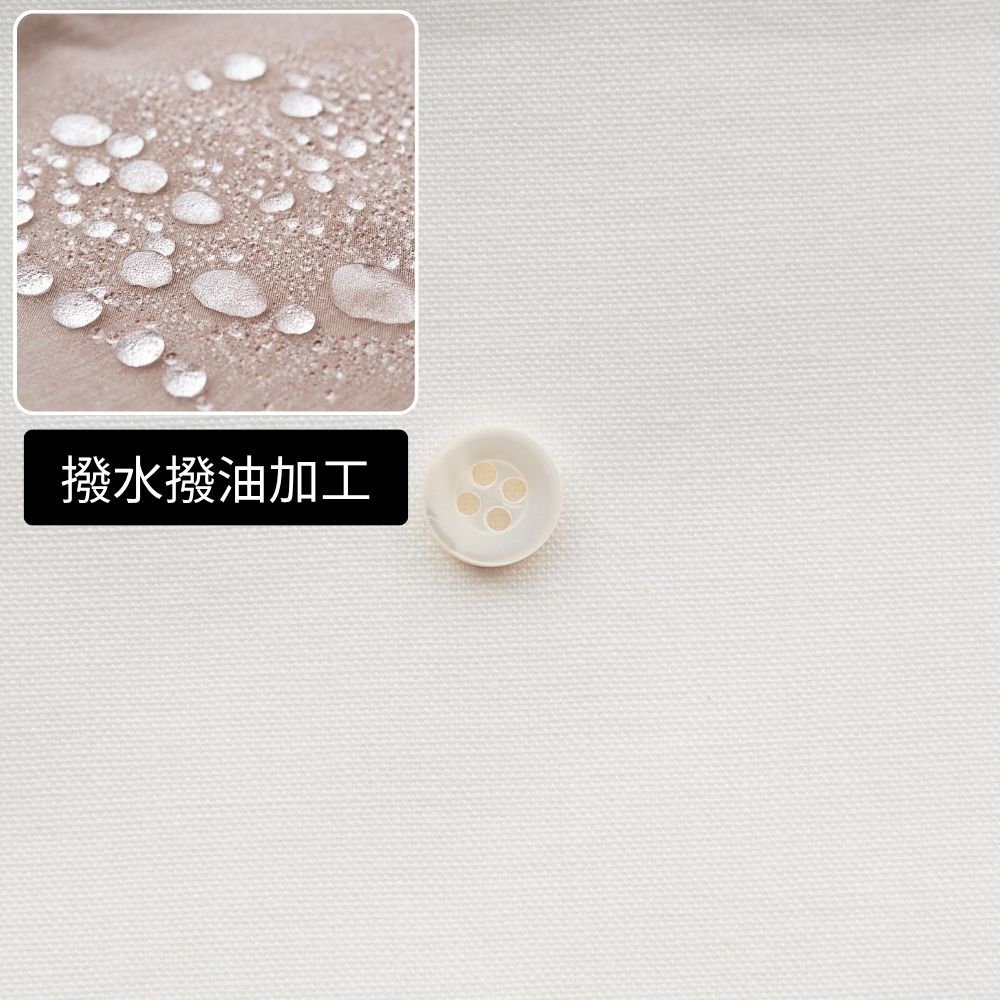 撥水撥油加工 綿ポリ交織ダンガリー#101オフ白