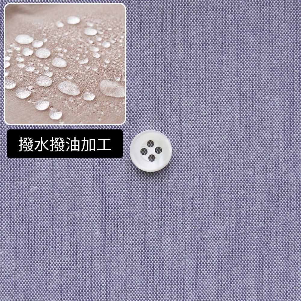 撥水撥油加工 綿ポリ交織ダンガリー#110パープル