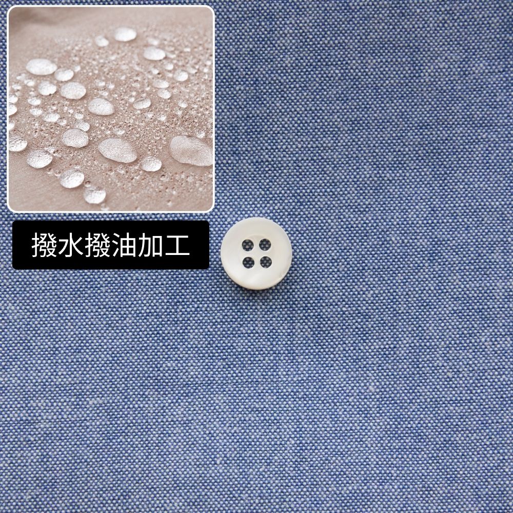 撥水撥油加工 綿ポリ交織ダンガリー#119ネイビー