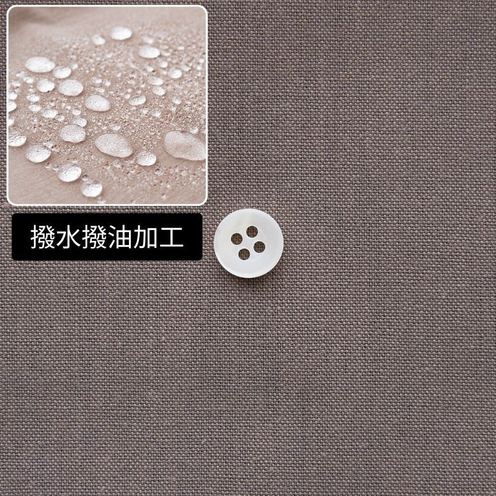 撥水撥油加工 綿ポリ交織ダンガリー#212ブラウンオリーブ