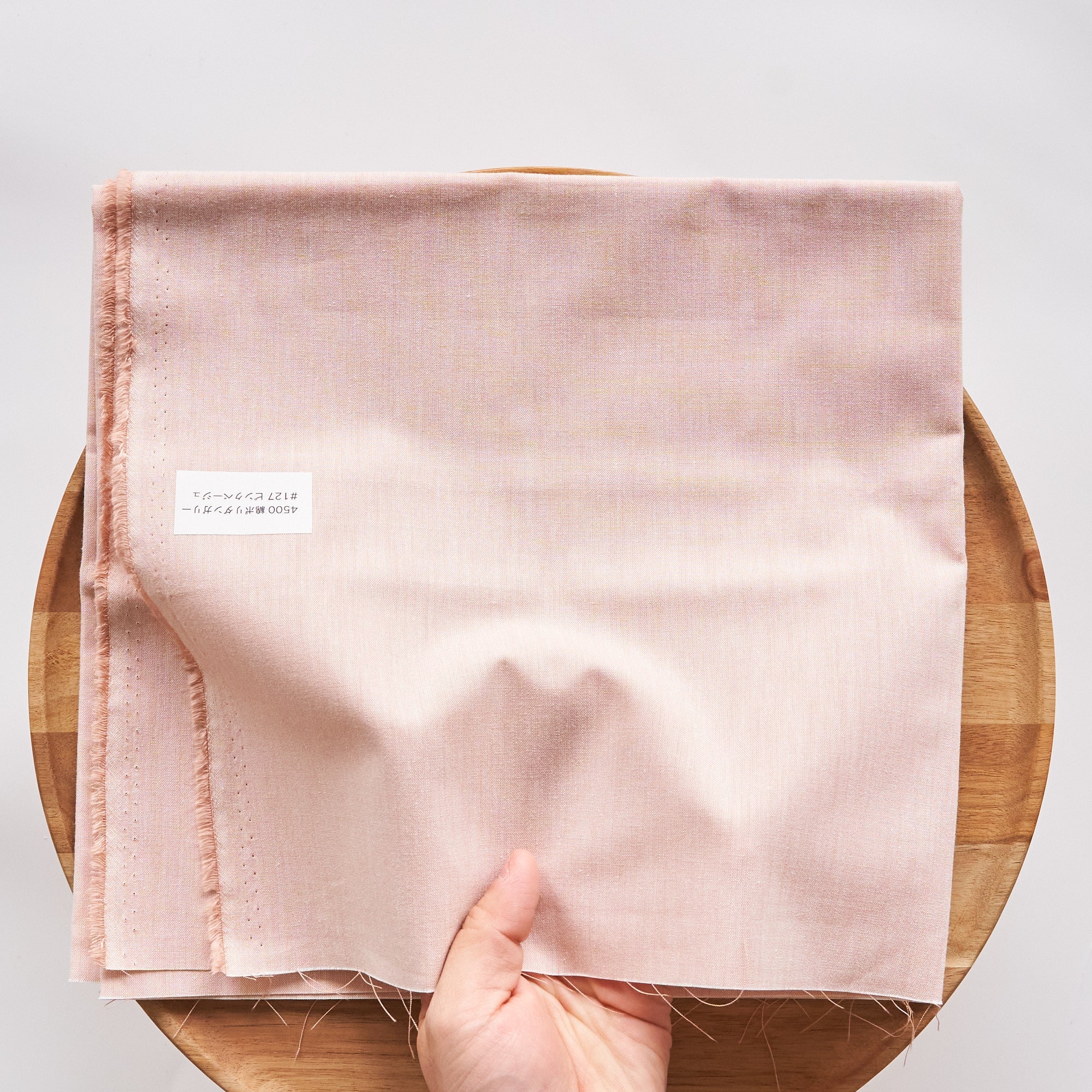 綿ポリ 交織ダンガリー #127ピンクベージュ