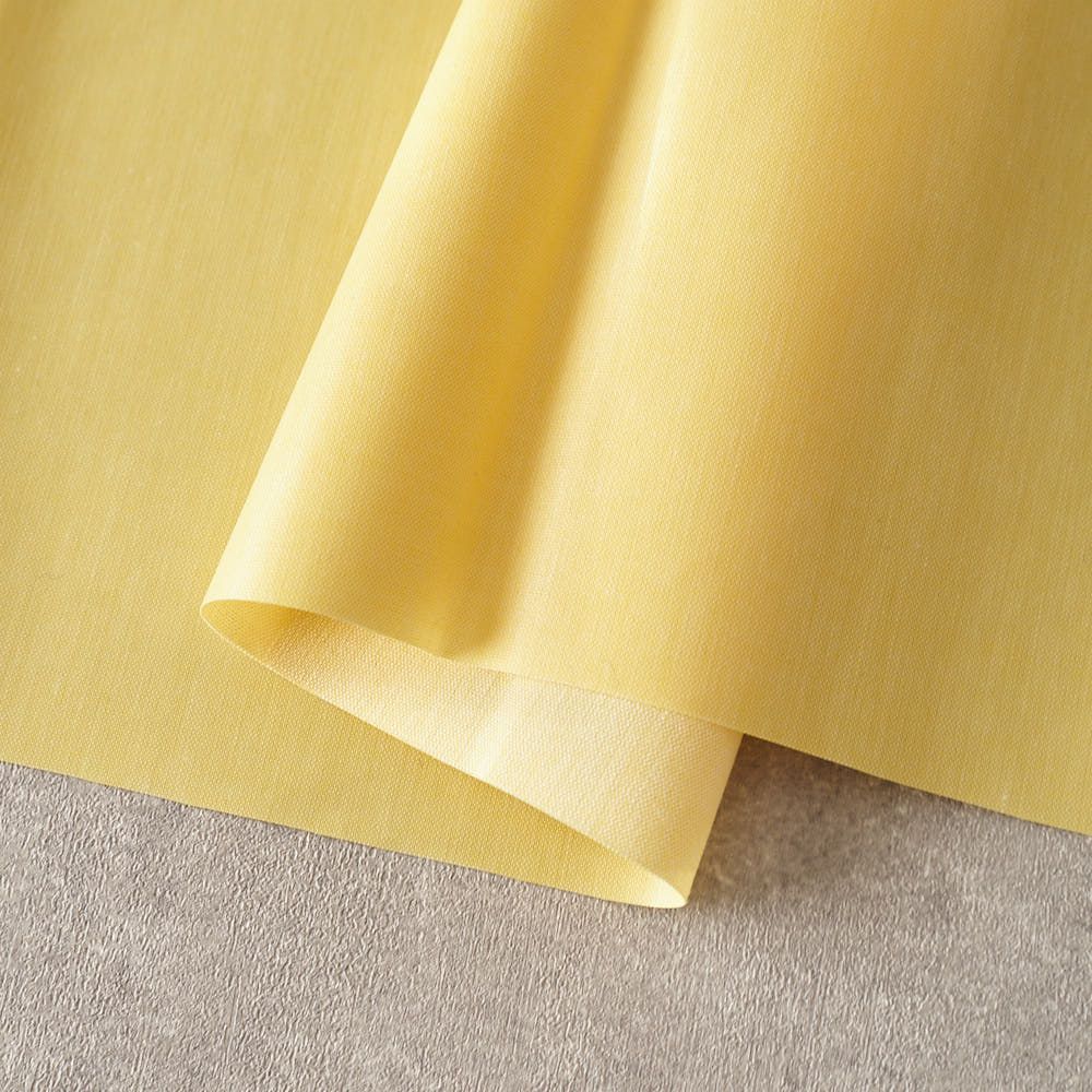 ラミネート加工 綿ポリ交織ダンガリー#104イエロー