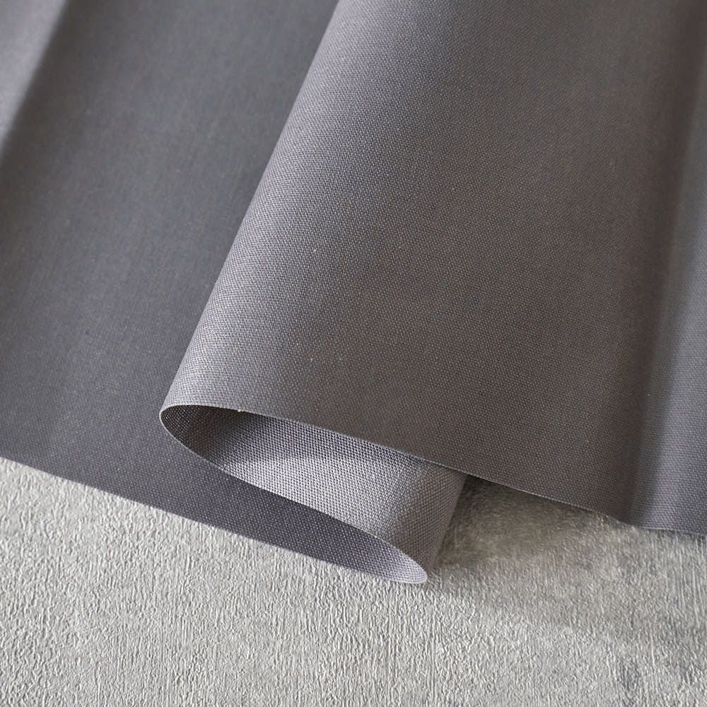 ラミネート加工 綿ポリ交織ダンガリー#209アッシュグレー