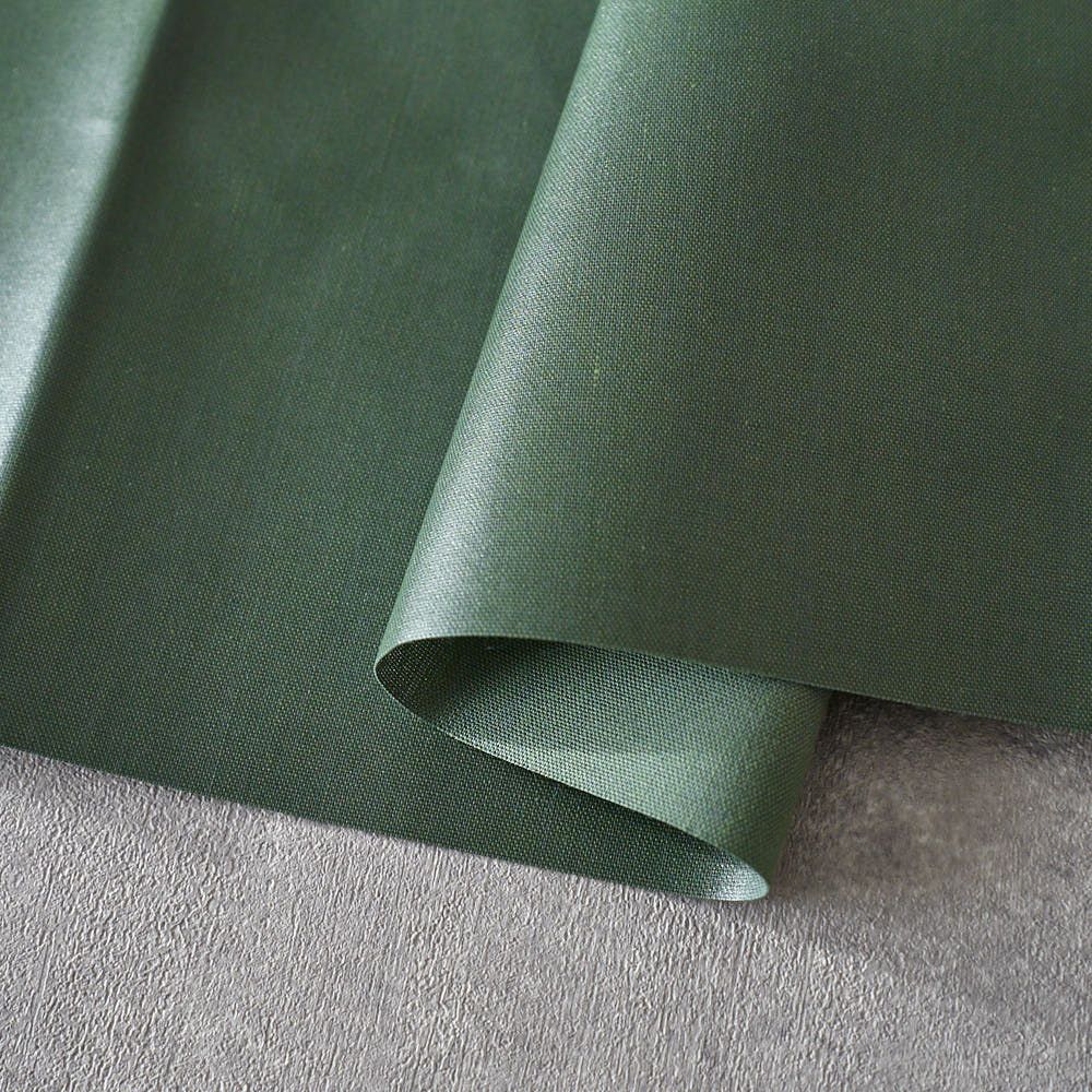 ラミネート加工 綿ポリ交織ダンガリー#214カーキ