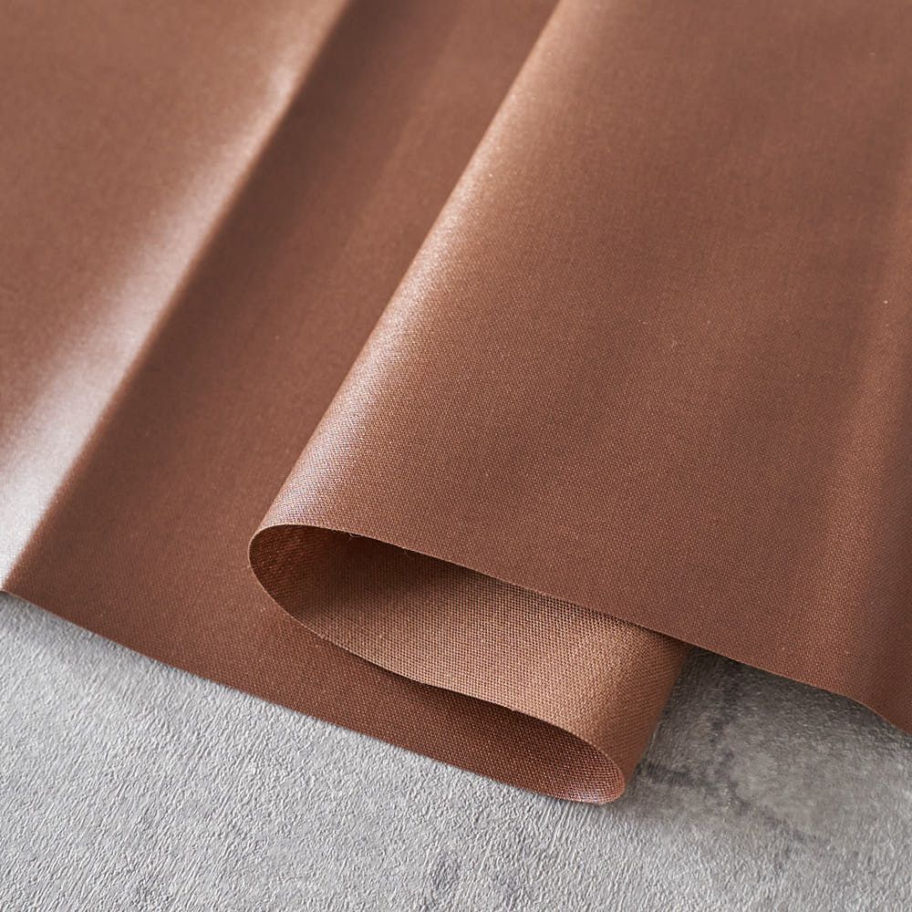 ラミネート加工 綿ポリ交織ダンガリー#216モカブラウン