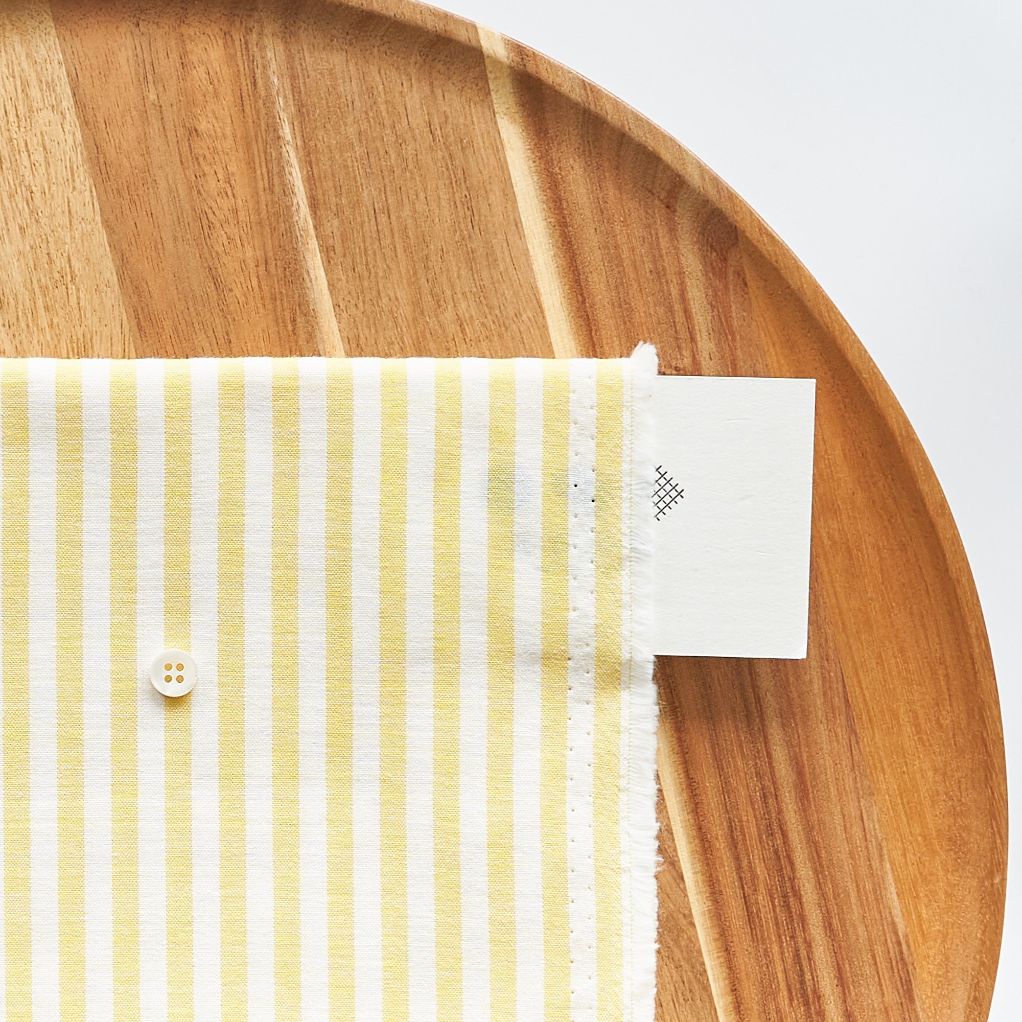 綿ポリ交織ダンガリー5mmストライプ#104 イエロー