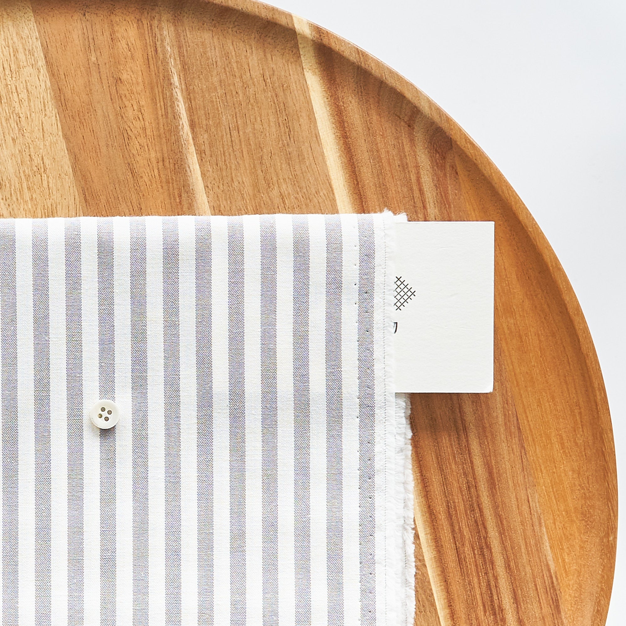 綿ポリ交織ダンガリー5mmストライプ#108 グレー