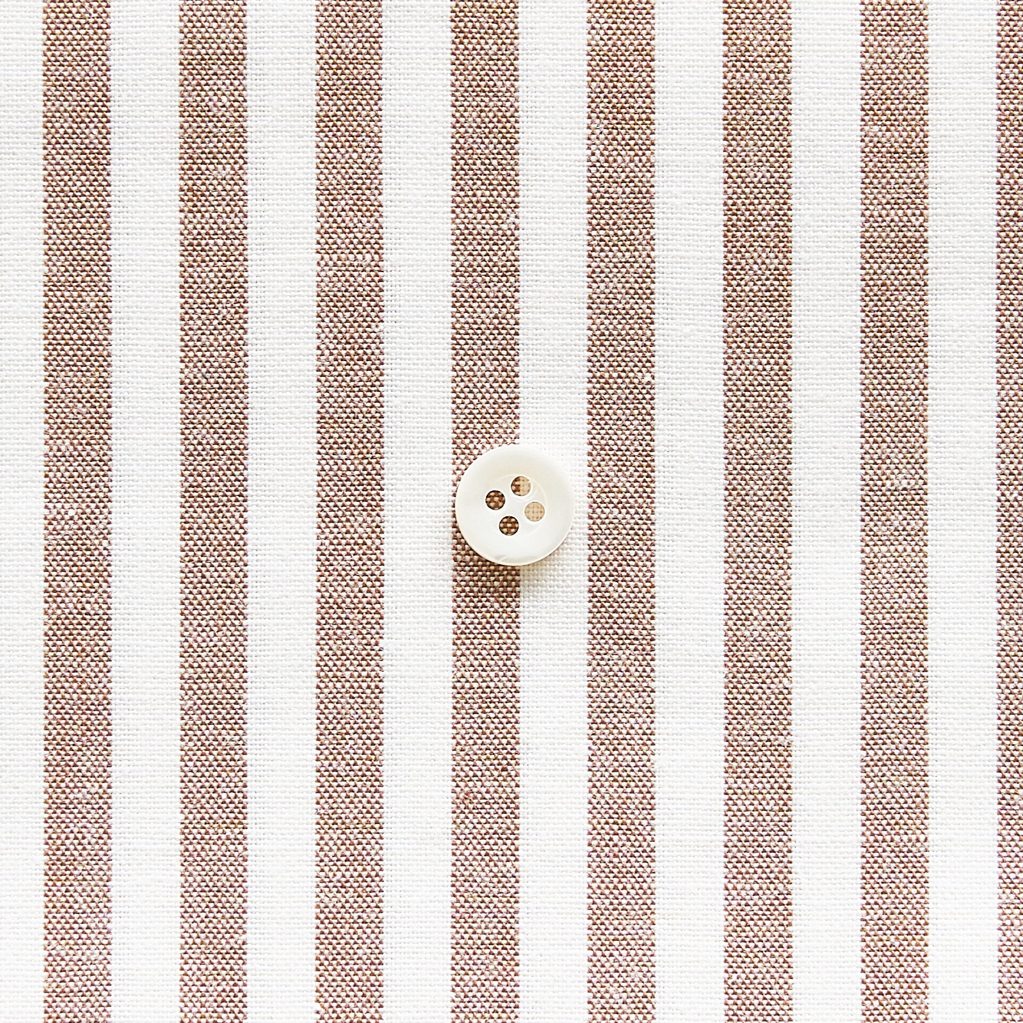 綿ポリ交織ダンガリー5mmストライプ#116 ココア