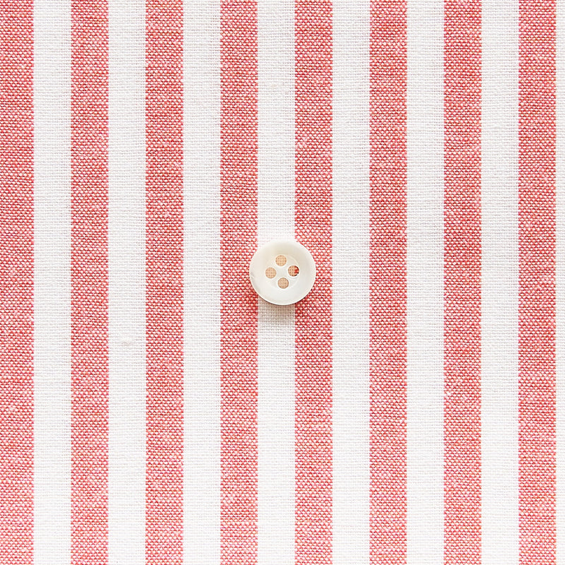 綿ポリダンガリー ストライプ#柄の大きさ_5mm#カラー_#117 トマトレッド