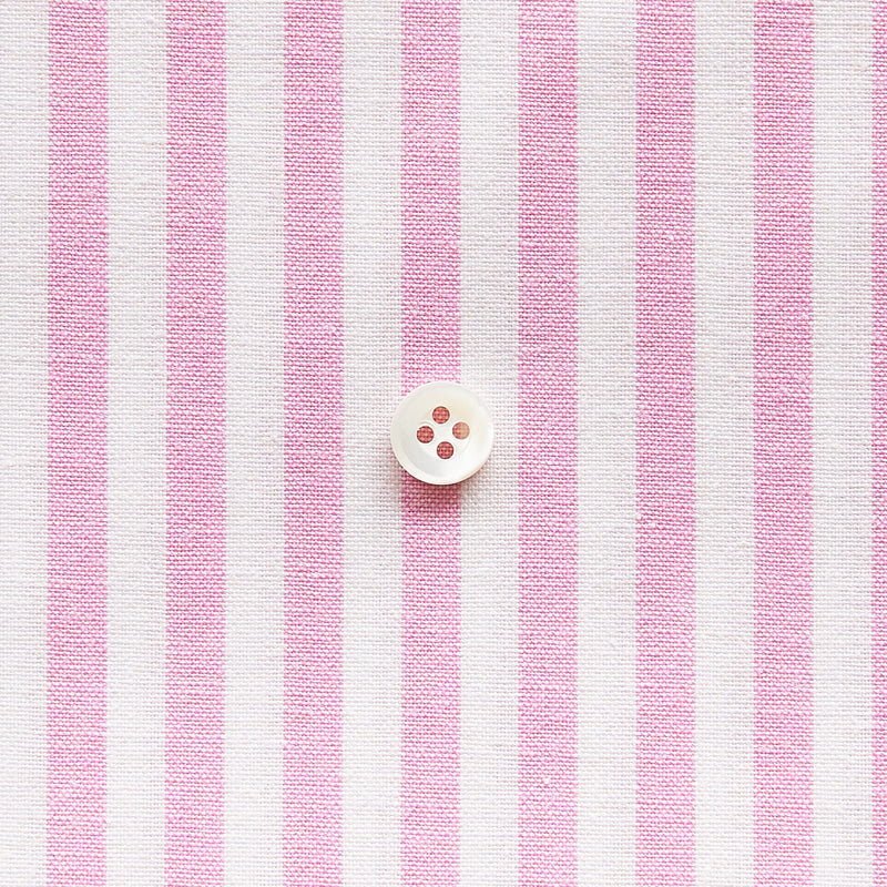 綿ポリダンガリー ストライプ#柄の大きさ_5mm#カラー_#122 コスモスピンク