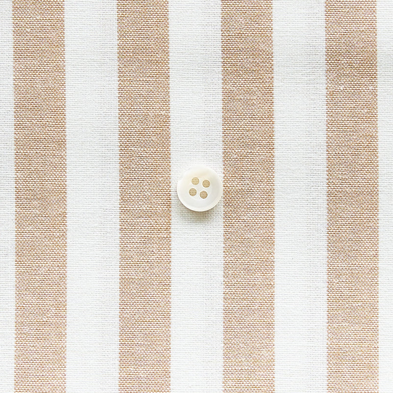 綿ポリダンガリー ストライプ#柄の大きさ_12mm#カラー_#107 ベージュ