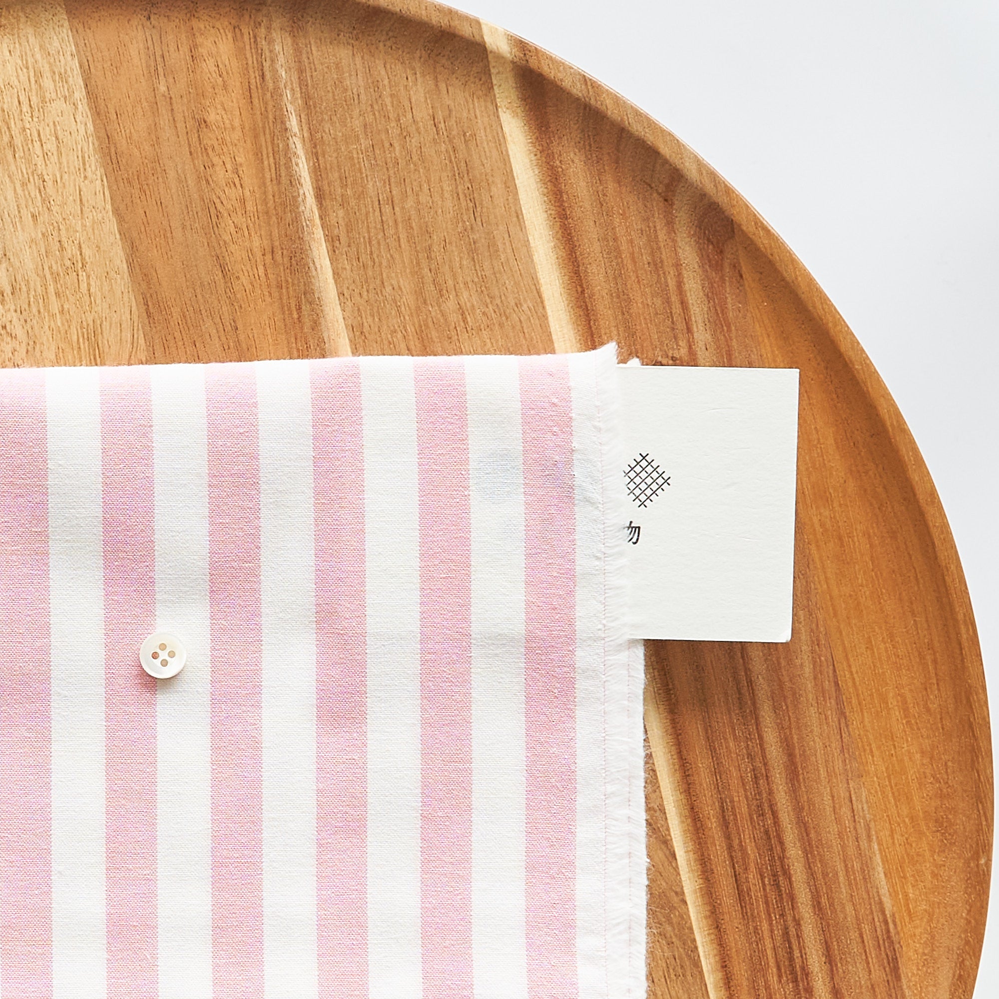 綿ポリ交織ダンガリー12mmストライプ#109 ピンク