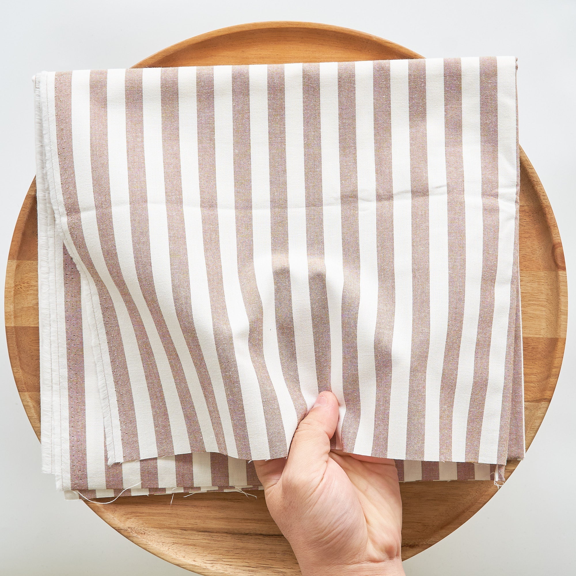 綿ポリ交織ダンガリー12mmストライプ#115 モスグリーン